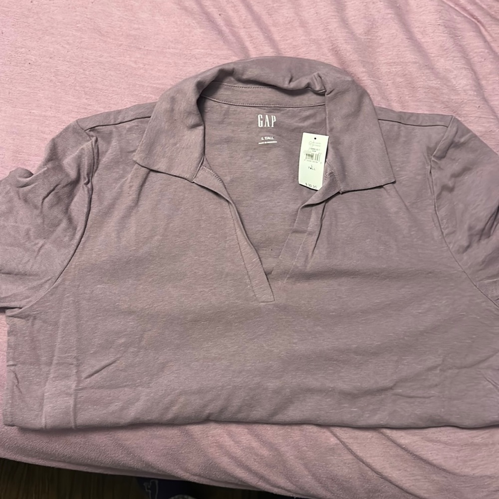 Gap long sleeve cropped shirt